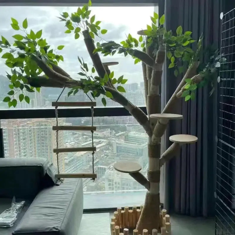 Indoor Simulation Tree for Cat, Large Family Climbing Frame, Pet Training Supplies, Tower Scrapers for Cats, Pet Accessories