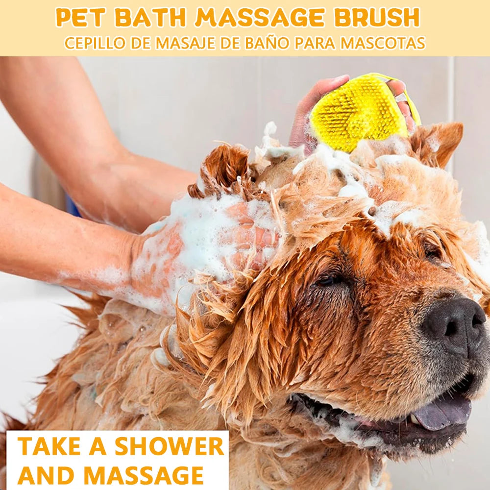 Dog Bath Brush Silicone Pet Shampoo Brush