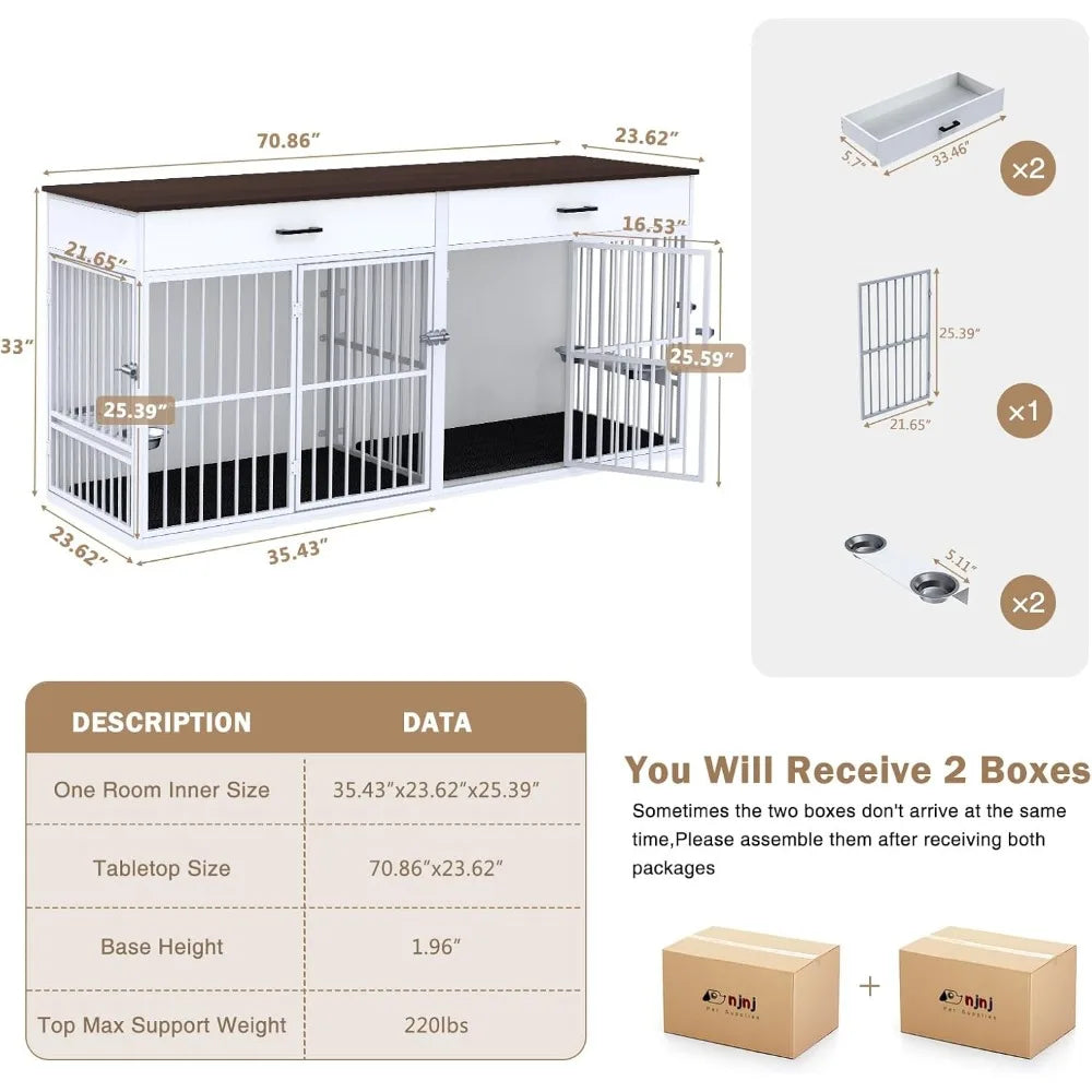 Dog Crate Furniture , Crate Cabinet with Storage