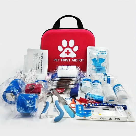 61pcs portable EVA emergency dog and cat pet first aid kit