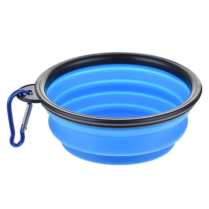 350/1000ml Large Collapsible Pet Folding Silicone Bowl