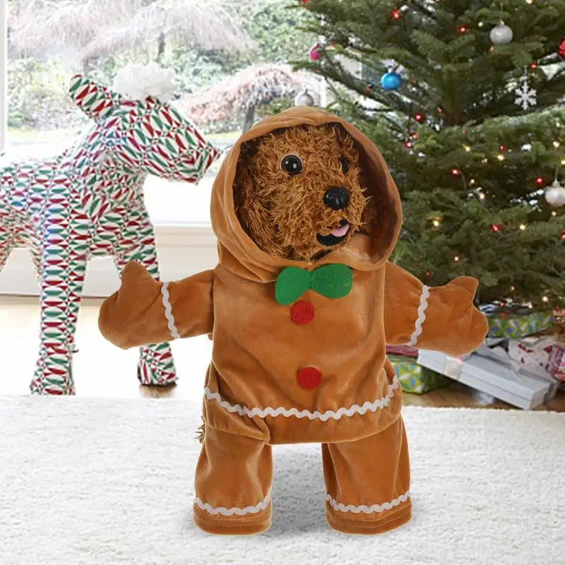 Christmas Walking Gingerbread Man Pet Costume