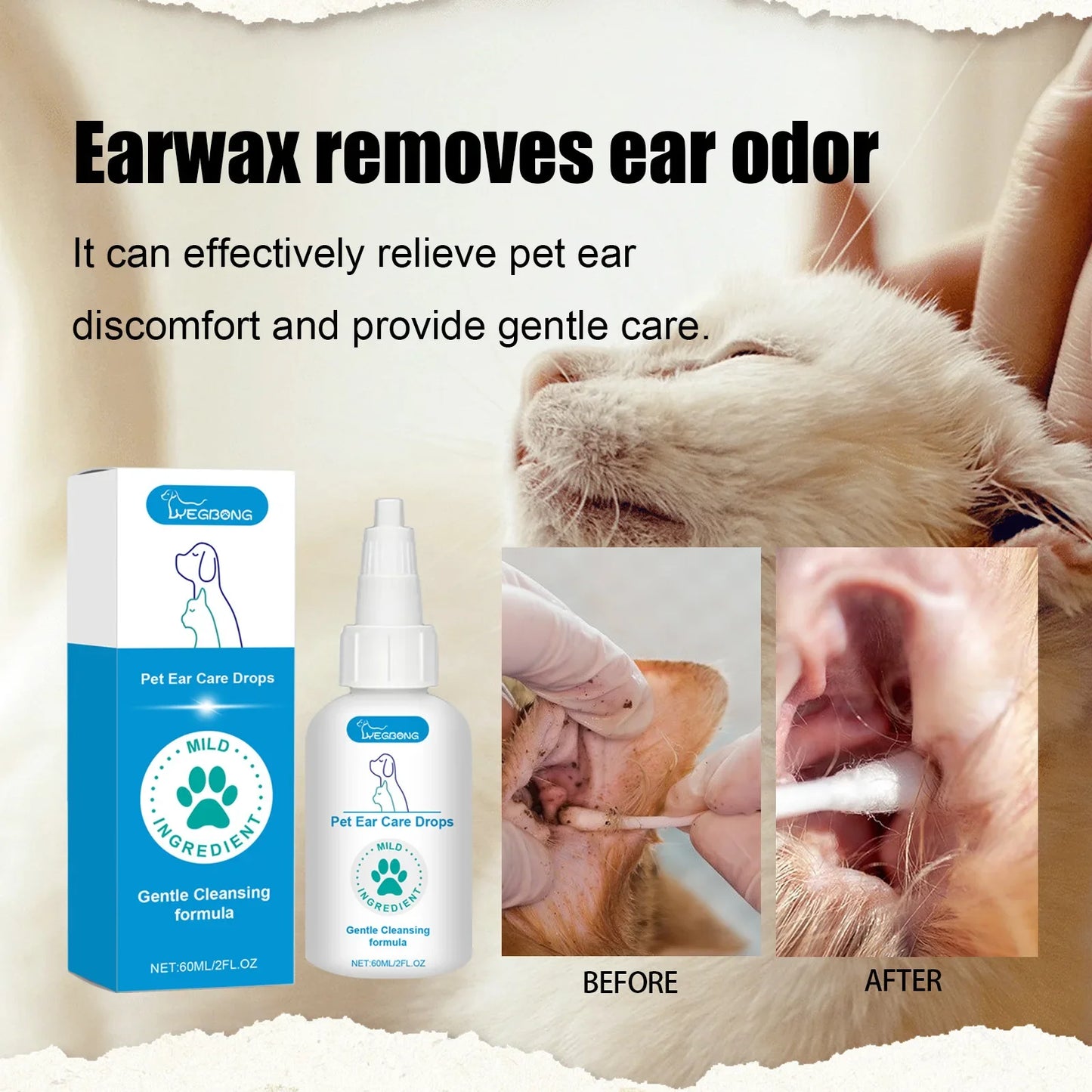 Dog Ear Drop Infection Mite Control