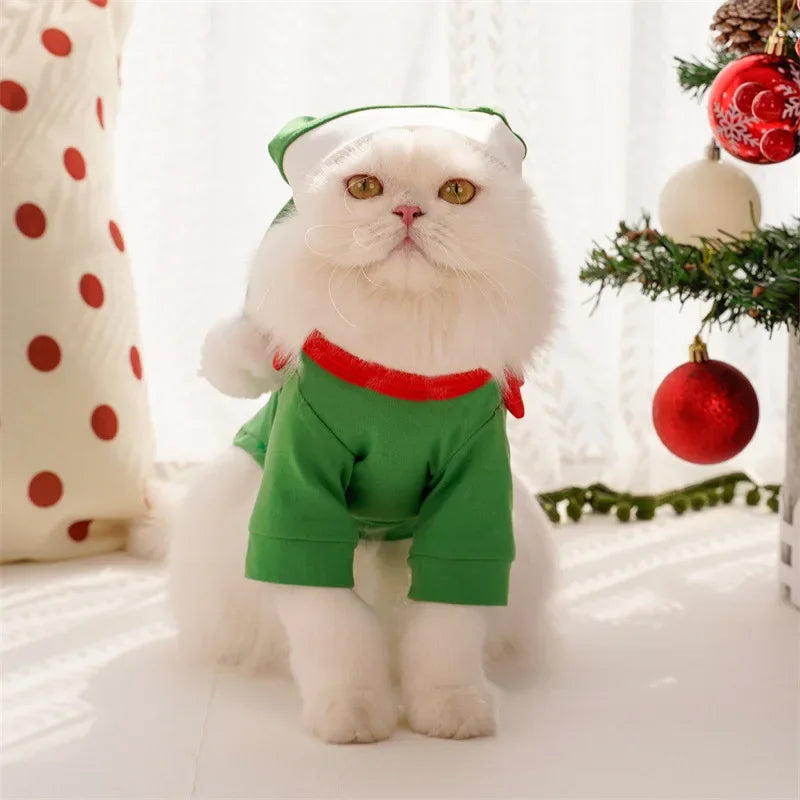 Cat and dog Christmas Clothing