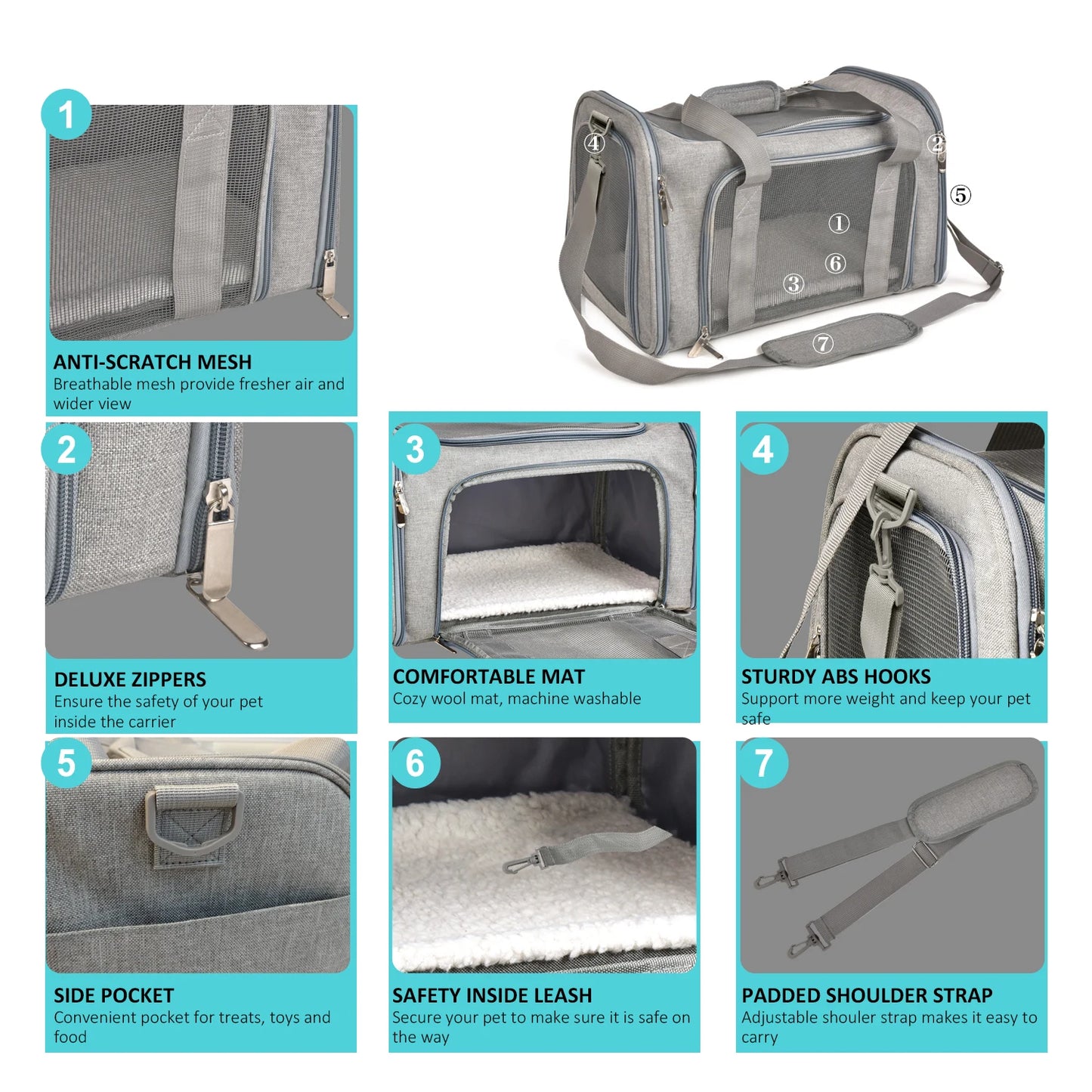 Pet Carriers Travel Bags For Small Dogs Cats