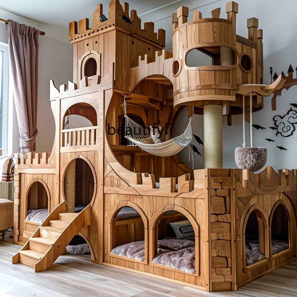 Home Super Large Castle Solid Wood