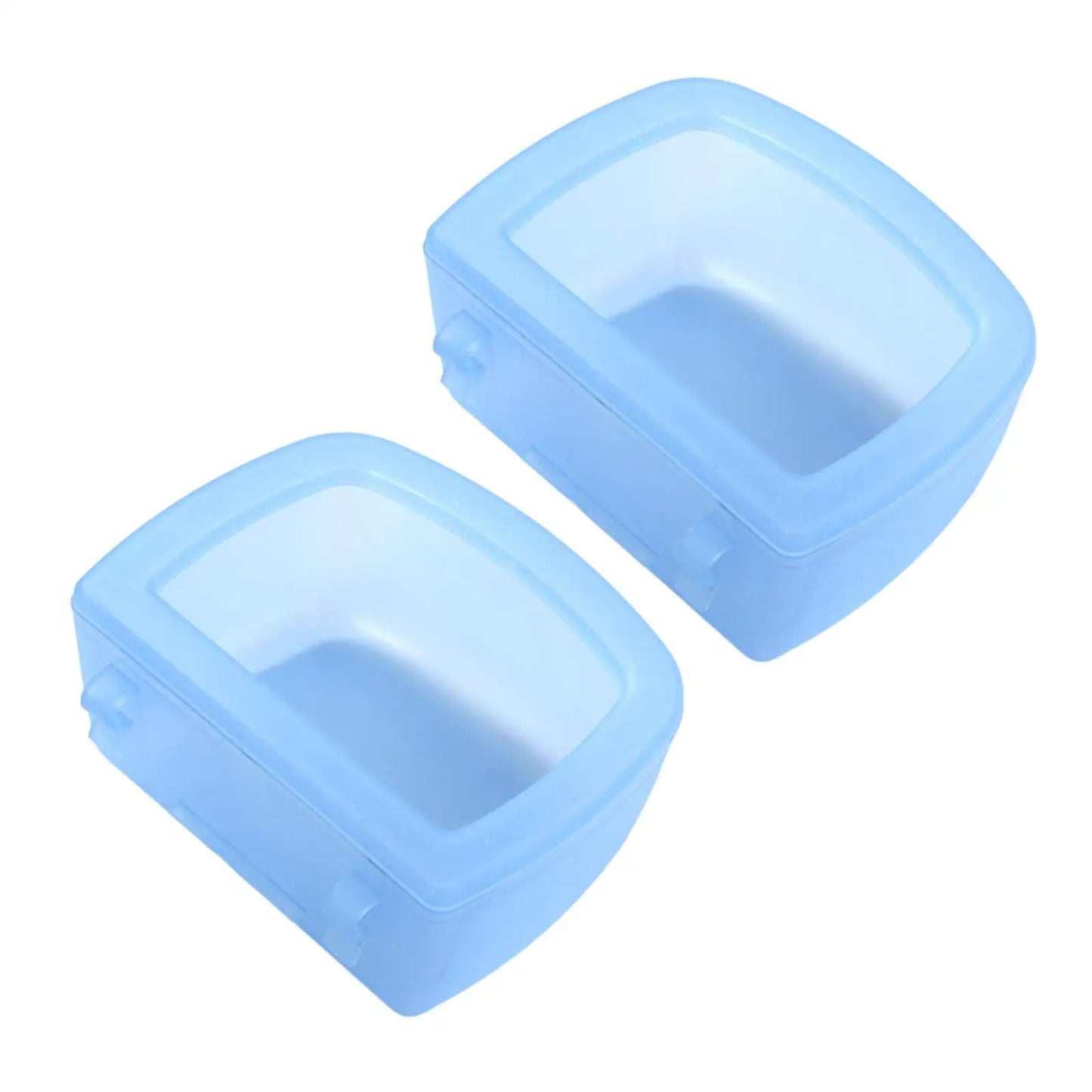 2Pcs Pet Crate Hanging Bowls Water Feeder Dish