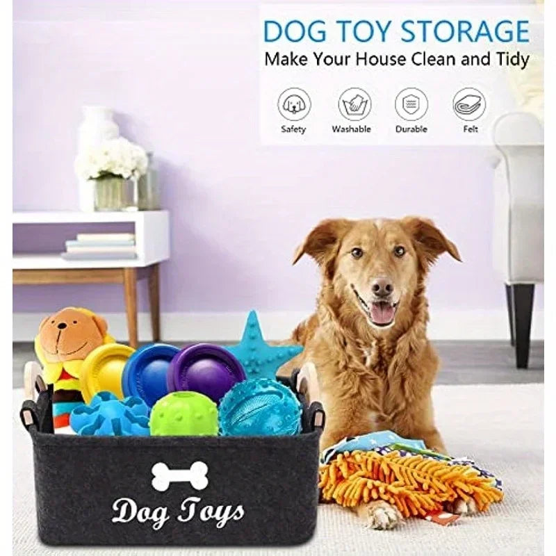 Felt pet toy box,