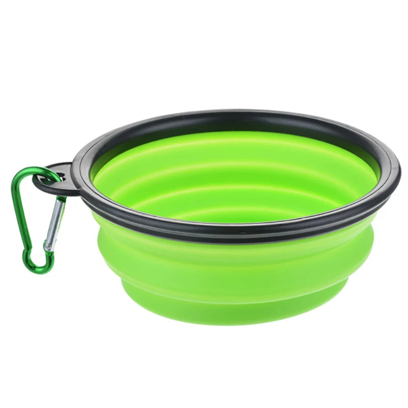 350/1000ml Large Collapsible Pet Folding Silicone Bowl