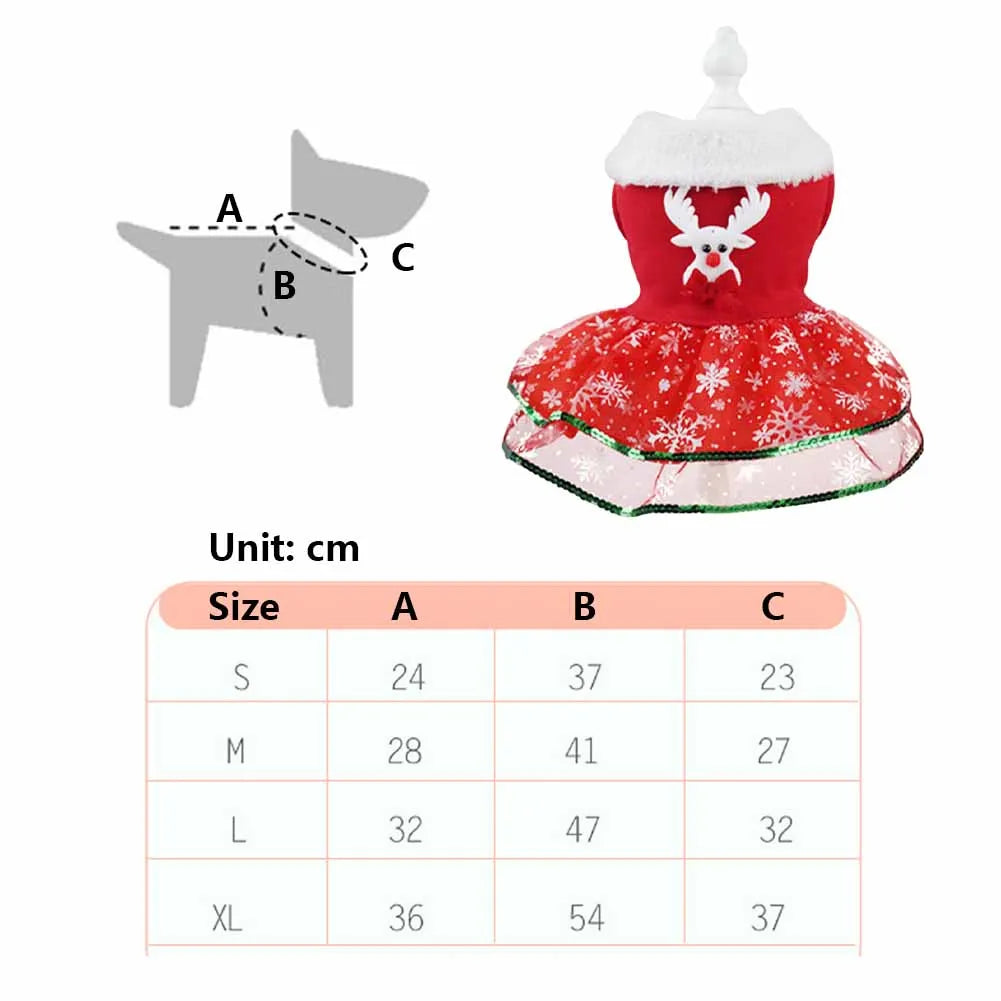 Pet Christmas Dress Costume